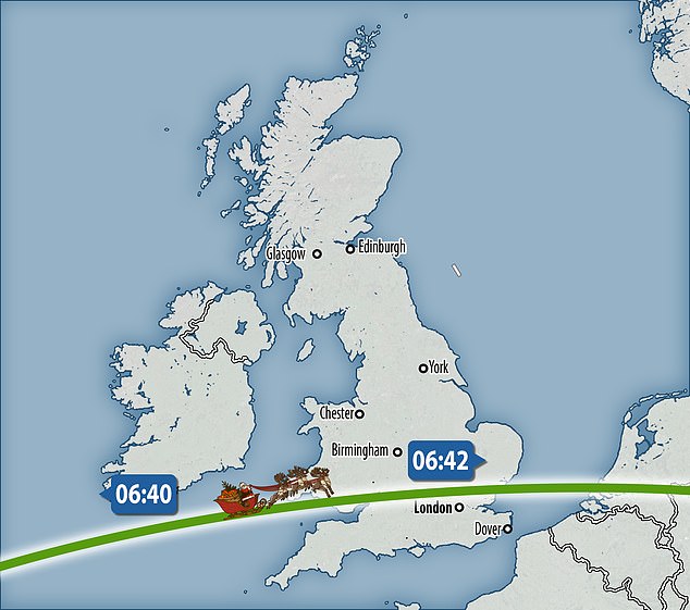 Die ISS (auch bekannt als „Santa“) wird an Heiligabend ganz klar über Großbritannien fliegen und kurz vor Tagesanbruch deutlich über ihnen sichtbar sein