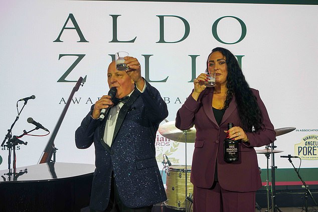 Aufgrund ihres Erfolgs hat Gina kürzlich Starkoch Aldo ZiIli als Markenbotschafter für ihre Tequila-Marke verpflichtet (im Bild das Paar zusammen).