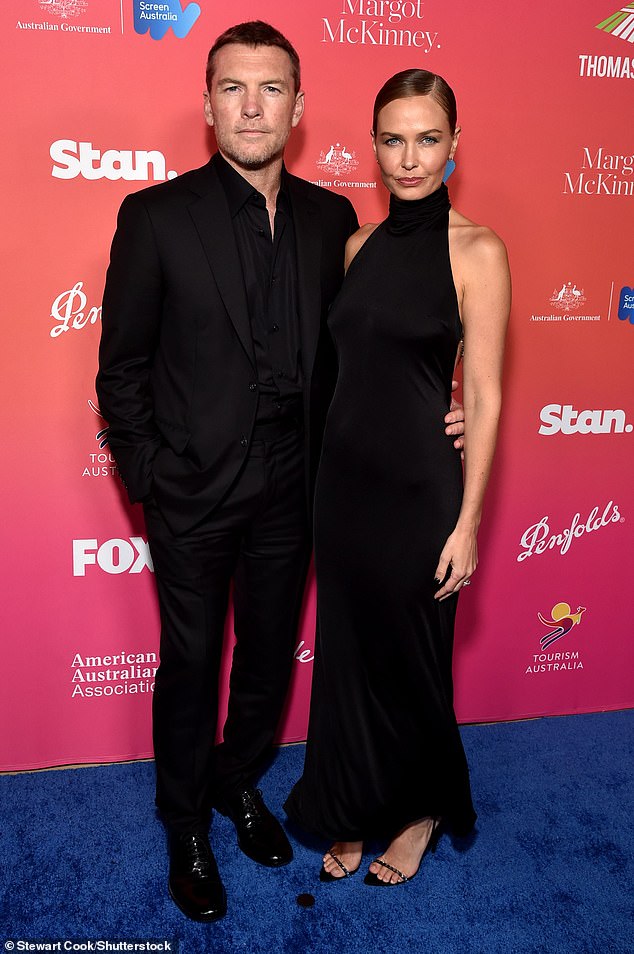The former skincare mogul married actor Sam Worthington (left) in 2014, and splits her time between Australia and New York where she works as a model and influencer. (Pictured in January 2023)