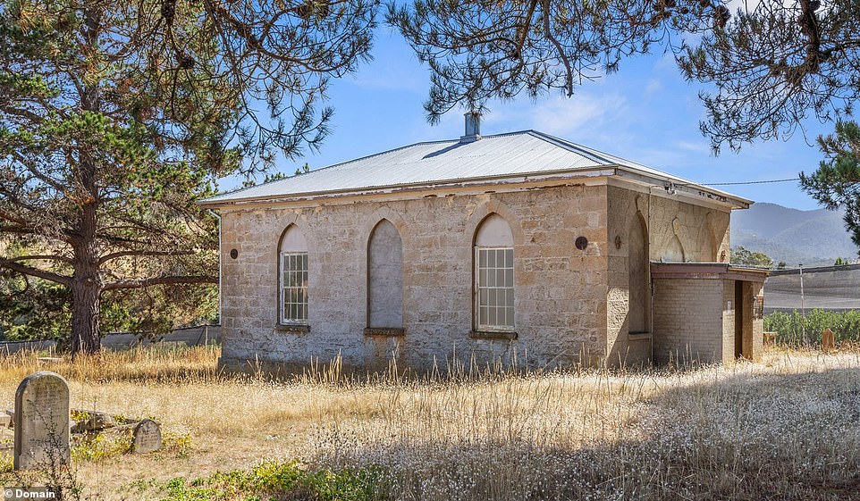 One of the most unique properties buyers were drawn to in 2023 is an old church that comes with a very spooky inclusion. Tombstones mark 'the many people from all walks of life who have been laid to rest in the peaceful cemetery'
