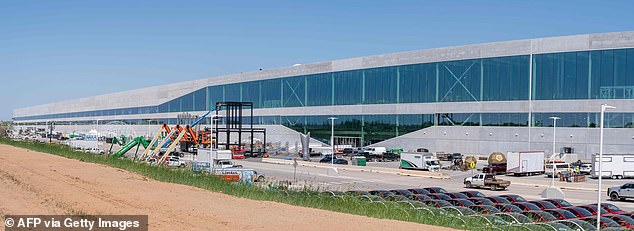 Last year, Workers Defense Project filed a complaint on behalf of workers at the Giga Texas factory (above) with the US Occupational Safety and Health Administration (OSHA), alleging Tesla's contractors and subcontractors gave some hires false safety certificates