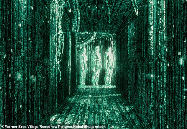 Im Blockbuster-Film „Matrix“ entdeckt der Protagonist Neo, gespielt von Keanu Reeves, dass wir in Hunderten von Jahren in einer simulierten Realität leben.  Am Ende des Films ist Neo in der Lage, die simulierte Welt als das zu sehen, was sie ist – Computercode (im Bild)