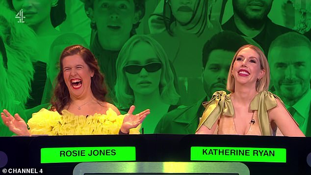 Der 33-jährige Komiker trat zusammen mit Größen wie Katherine Ryan (im Bild), Mo Gilligan, Richard Ayoade und Mel Giedroyc im Panel der jährlichen Gameshow von Channel 4 auf