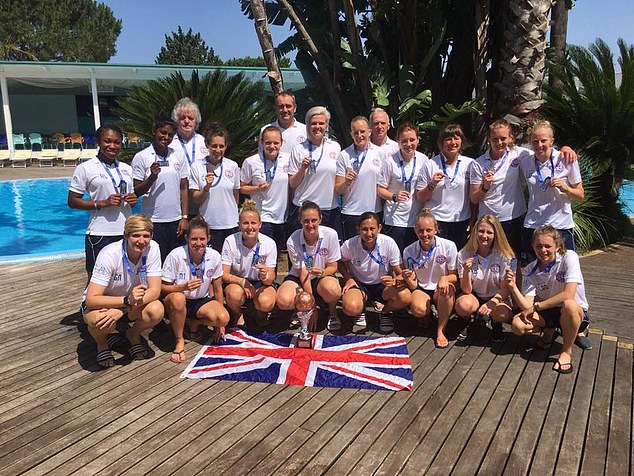 Gemma Wiseman is pictured alongside the other members of Team GB during their bronze medal run at the 2016 World Deaf Football Championships in Italy.