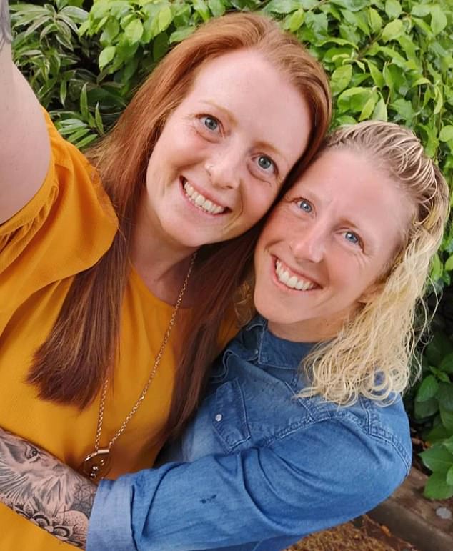 Tragedy: Gemma and her wife Laura are pictured smiling in a touching photo on social media