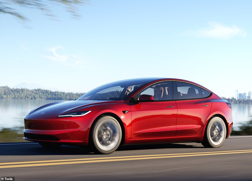 Tesla has given its cheapest car - the Model 3 - an extensive facelift for 2024. The biggest news is a boost in range, taking the compact executive EV to a maximum 421 miles