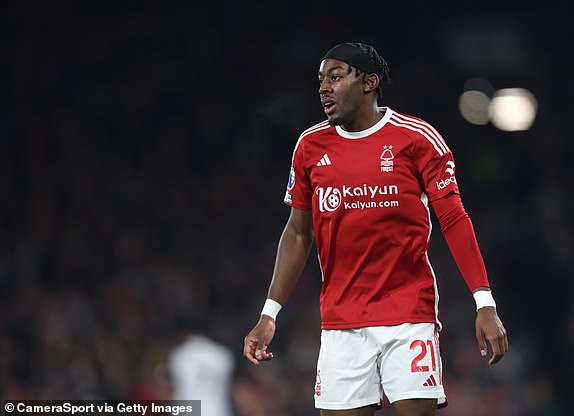 LONDON, ENGLAND - DECEMBER 6: Nottingham Forest's Anthony Elanga during the Premier League match between Fulham FC and Nottingham Forest at Craven Cottage on December 6, 2023 in London, England. (Photo by Rob Newell - CameraSport via Getty Images)