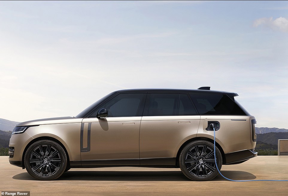 The first electric Range Rover is due to go on sale in 2024. Details remain pretty thin on the ground for now, but we do know it will be manufactured in Britain (Pictured: the current Range Rover Plug-in Hybrid)