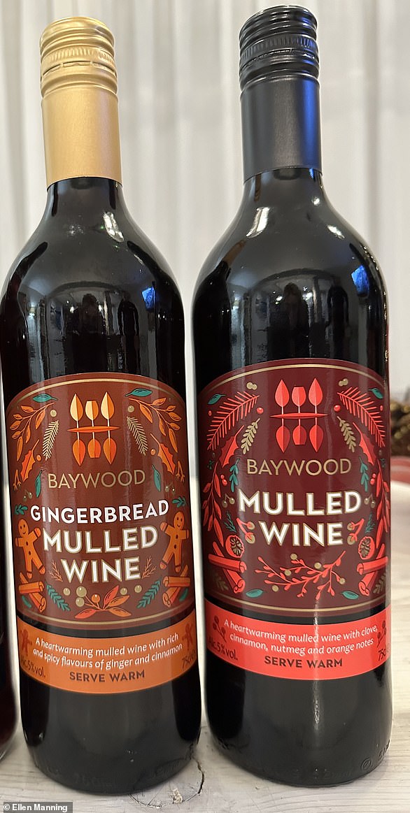Lidl Baywood Mulled wine (right) tastes a lot like fruit squash