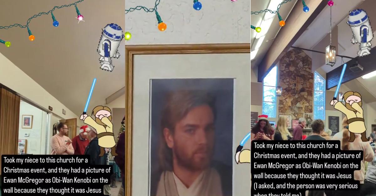 Die Leute regen sich über das Jesusbild der Kirche auf – es ist Obi-Wan