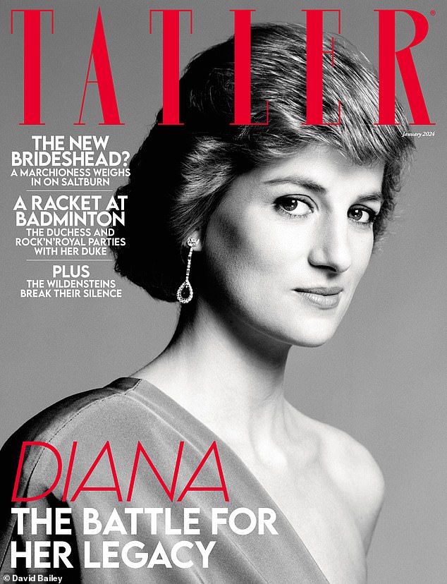 Ein selten gesehenes Porträt von Prinzessin Diana (im Bild) wird die Titelseite der Januar-Ausgabe von Tatler zieren