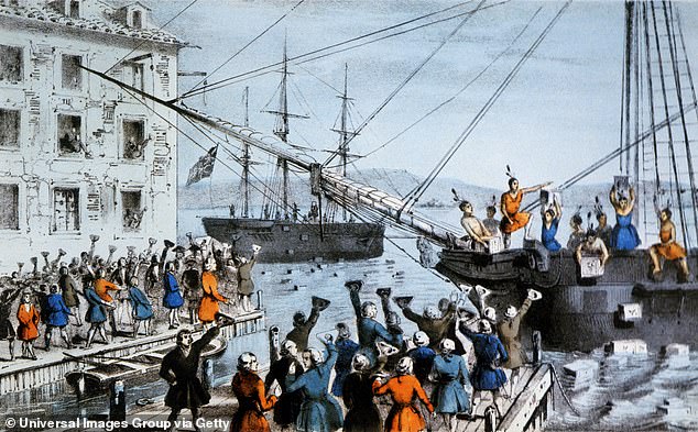 Siedepunkt: Am 16. Dezember 2023 jährte sich die Boston Tea Party (siehe Abbildung oben) zum 250. Mal, ein Ereignis, das die Amerikanische Revolution auslöste