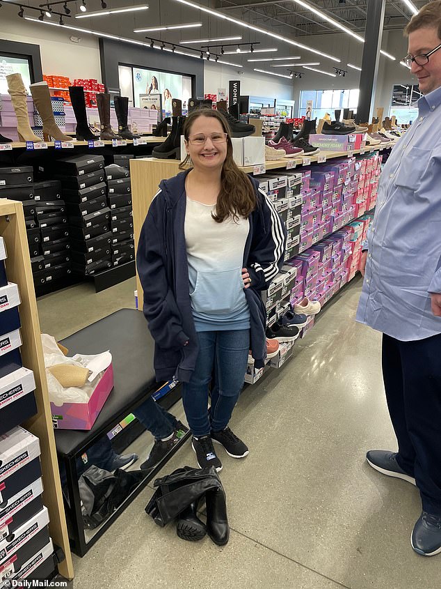 Gypsy Rose Blanchard's first stop on Thursday was at an Off Broadway Shoe Warehouse in Liberty, just outside Kansas City, to buy some new shoes after leaving prison in socks