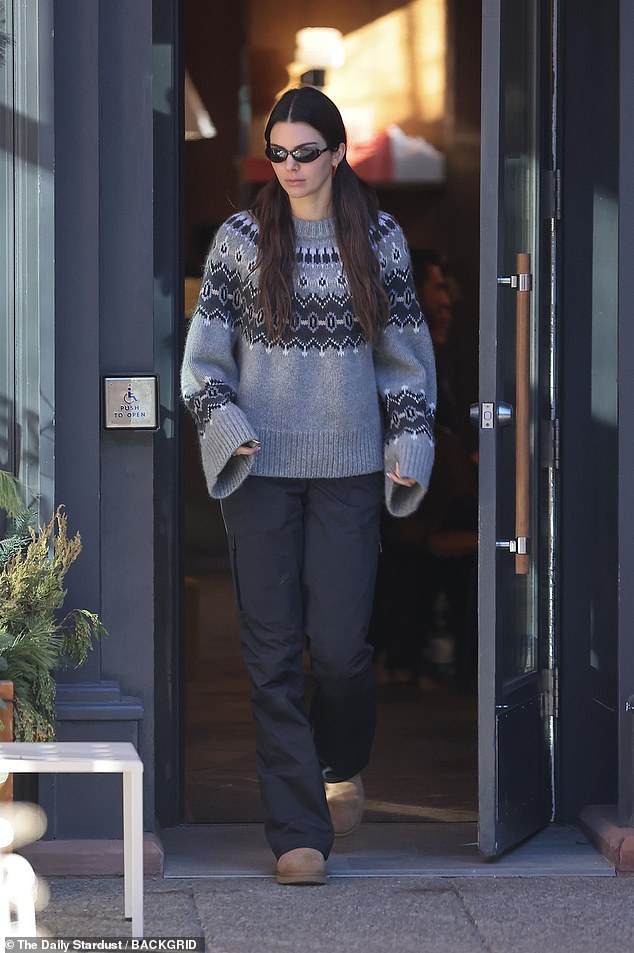 Kendall Jenner was pictured for the first time since her split from rapper Bad Bunny, as she stepped out in Aspen, Colorado, on Sunday