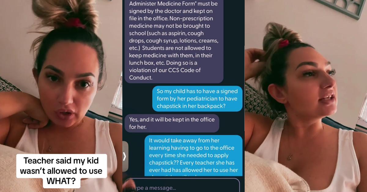 Lehrer erlaubt Schüler nicht, Chapstick zu benutzen, was Mutter wütend macht