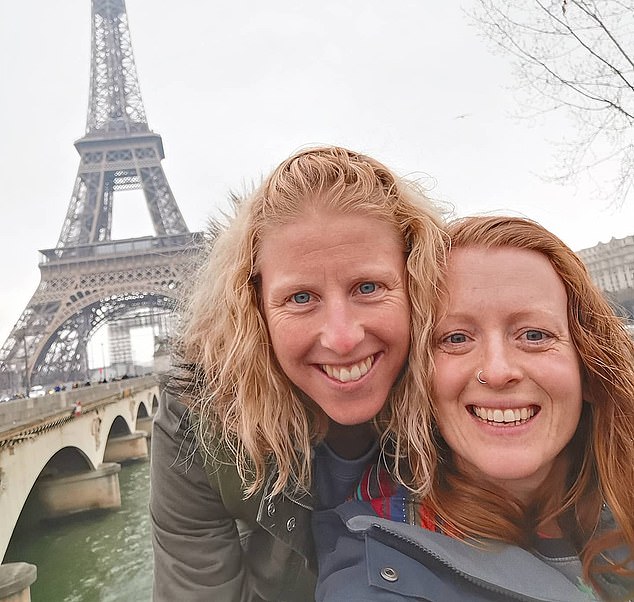 A fundraiser has been launched following her death, raising more than £7,000. Gemma and her wife, Laura, are pictured during a romantic trip to Paris together.