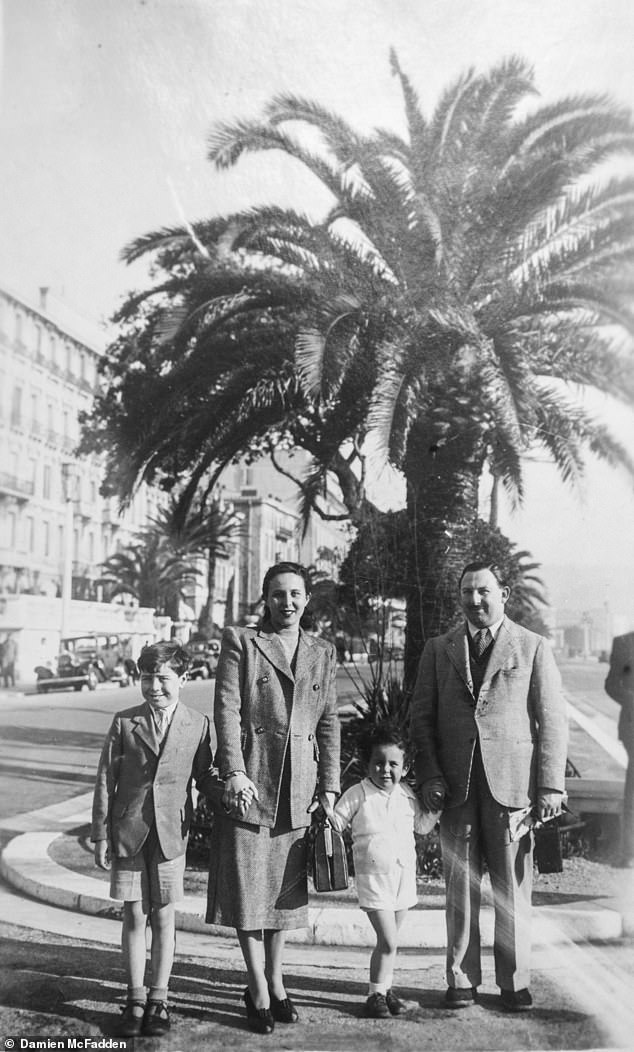 Lea is pictured with her family on holiday in Nice in 1949. She says the best invention of her lifetime has been the television, whilst the worst was the atom bomb
