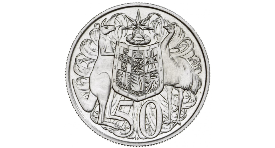 Runde 50-Cent-Münze