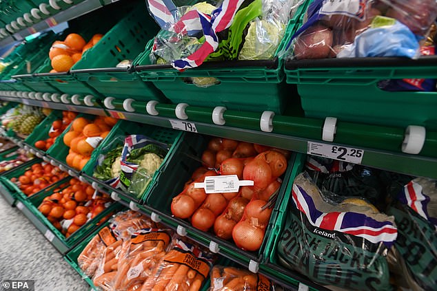 Versuchen Sie, den Hauptbereich Ihres Einkaufswagens mit gesunden Lebensmitteln (Obst, Gemüse, Hülsenfrüchte, Proteine, Vollkornprodukte) zu füllen und reservieren Sie den kleinen vorderen Bereich für „Leckereien“.