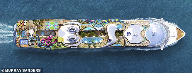 Die Icon Of The Seas ist 365 Meter lang und bietet Platz für 7.600 Passagiere