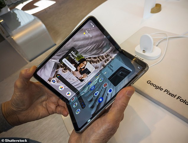 Because of the novelty aspect of foldables, Samsung and other foldable smartphone sellers like Google may be successfully luring consumers away from Apple. Pictured: Google's new Pixel Fold