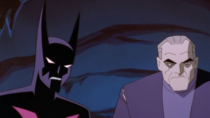 Batman und Bruce Wayne aus Batman Beyond.