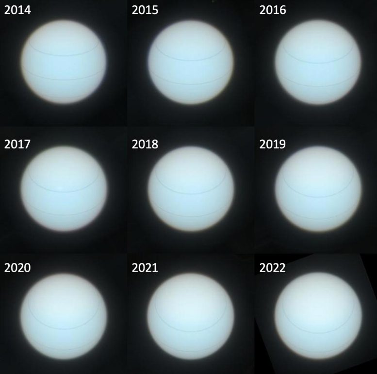 Uranus-Farbvariationen