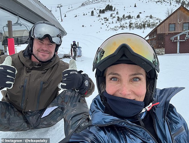 Der „Interceptor“-Star hat kürzlich Behauptungen zurückgewiesen, dass sie und ihr Ehemann Chris (links) „entfremdet“ seien, indem er einige geliebte Bilder von einem kürzlichen gemeinsamen Skiausflug gepostet hat