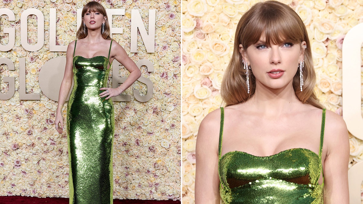 Taylor Swift läuft über den roten Teppich der Golden Globes