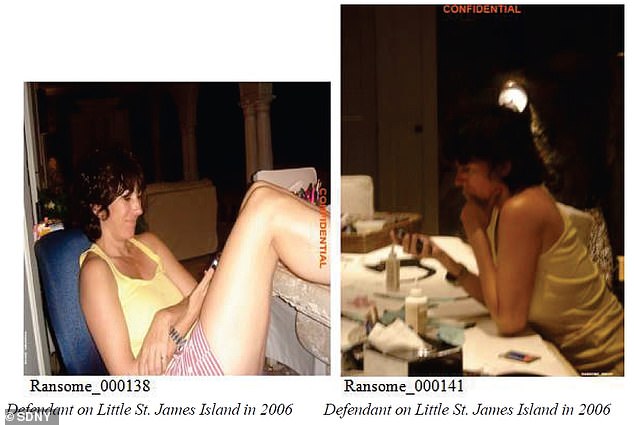 Ghislaine Maxwell ist 2006 auf zwei Fotos auf Epsteins Insel zu sehen