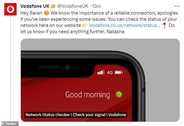 Während viele Benutzer Vodafone markiert haben, um nach der Ursache des Problems zu fragen, scheint das Unternehmen den Ausfall auf