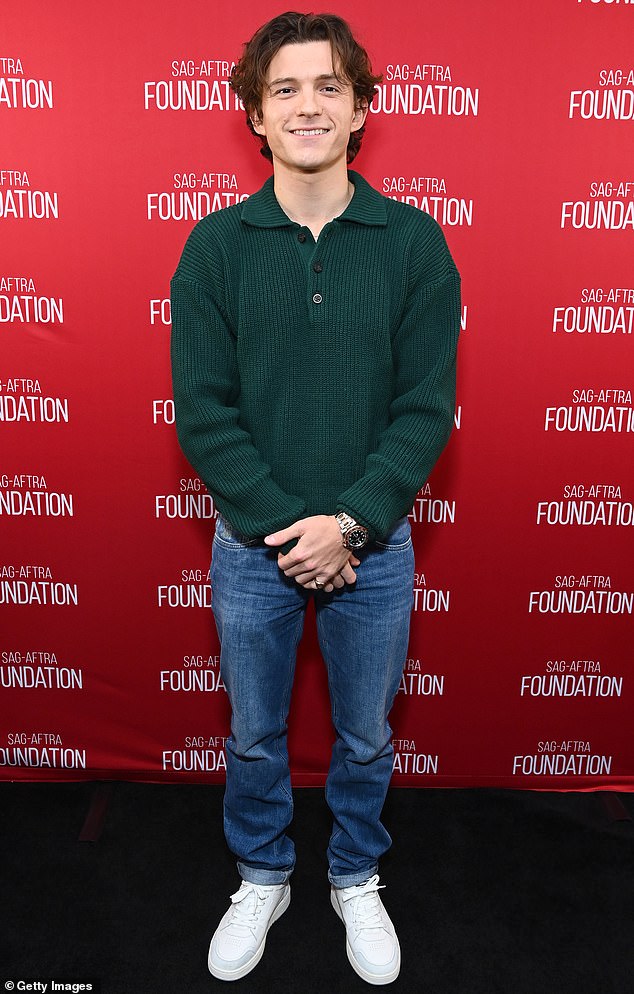 Tom Holland, 27, seen promoting his series The Crowded Room in Los Angeles in November 2023