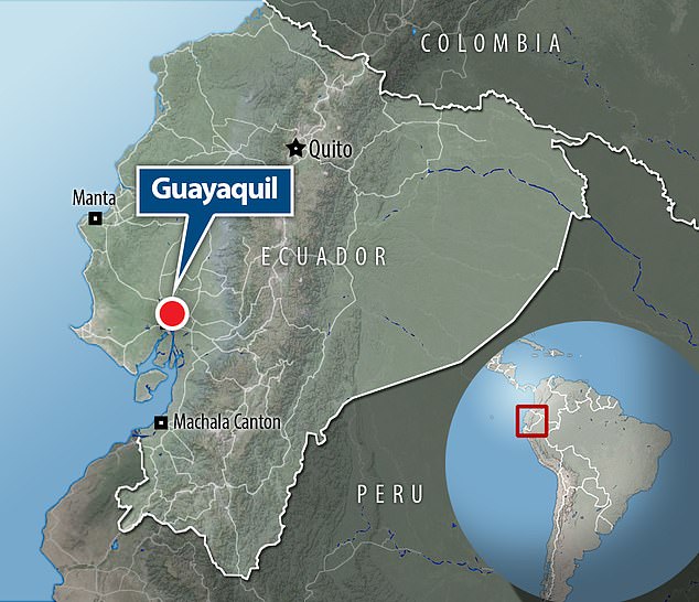 The TV studio was stormed in the port city of Guayaquil in western Ecuador