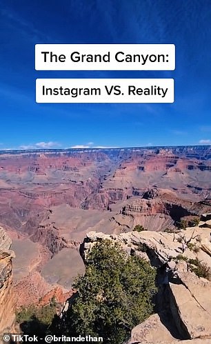 Viele Reisende haben sich über den Grand Canyon in Arizona beschwert.  Abgebildet ist die Erwartung, wie es aussehen würde
