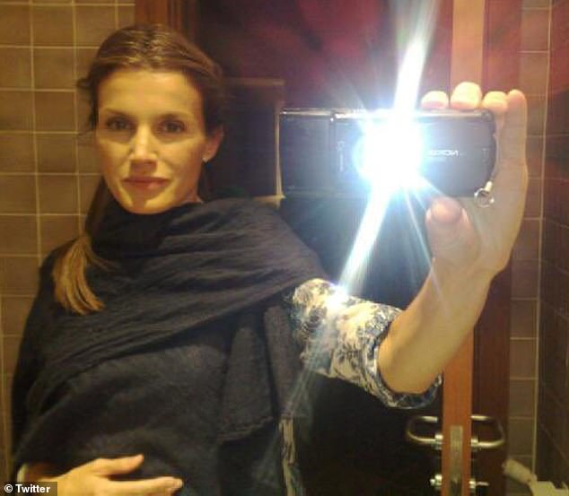 The 53-year-old dad-of-two stirred up controversy late last year by posting an updated selfie the Spanish Queen (pictured)  took in a bathroom mirror during one of her pregnancies as 'evidence' of their supposed romance
