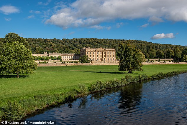 Chatsworth House in Derbyshire, Schauplatz des Historiendramas „Stolz und Vorurteil“, belegt den dritten Platz