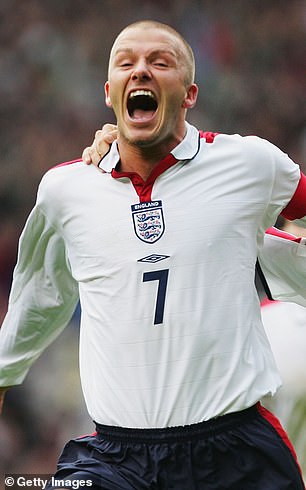 David und Leah waren beide Kapitäne Englands bei WM-Spielen (im Bild: David beim WM-Spiel England gegen Wales 2006)