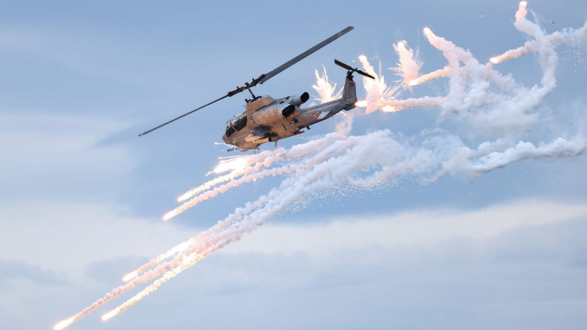 Hubschrauber während einer Militärübung