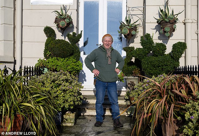 Simon, 69, is the gardener at the Giltar, Atlantic and Clarence Hotels on the town's Esplanade