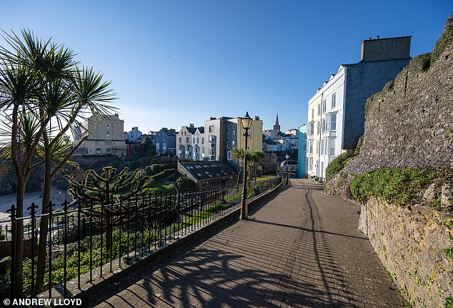 The Welsh seaside town of Tenby in Pembrokeshire which has a high percentage of second and holiday homes is deserted in the winter