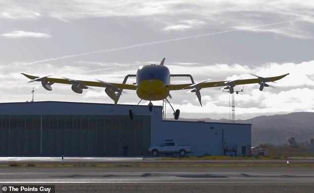 Das Wisk Air Taxi Gen 5 startet (selbstverständlich vertikal) zu einem Testflug