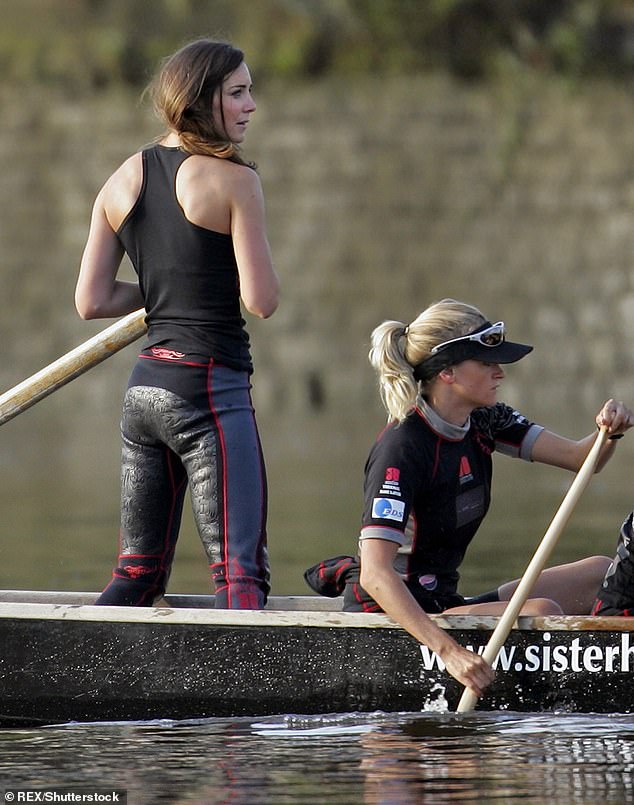 In 2007, sporty Kate took part in the Sisterhood rowing Challenge to raise money for charities, and was spotted training with her teammates on the Thames