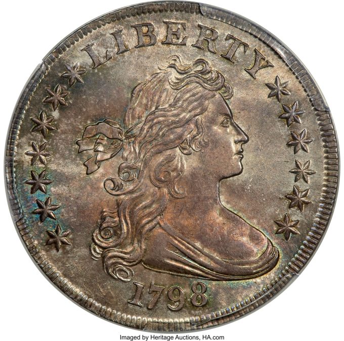 1798 B-27, BB-113 Silberdollar, MS65