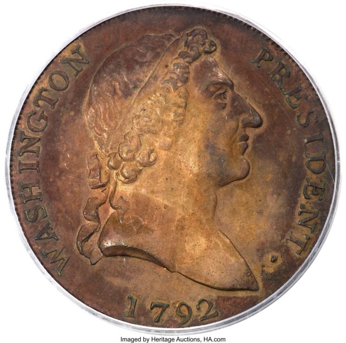 1792 Römischer Kopf Washington Cent