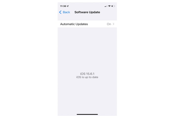 Apple iPhone-Update-Meldung.