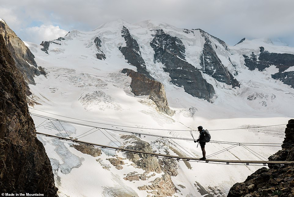 Shortly after moving to Germany, the pandemic struck, putting a halt on international travel and many social events. But that did not deter Christine and Scott, who kept busy by hiking. Pictured: Scott climbing Piz Trovat mountain in Switzerland