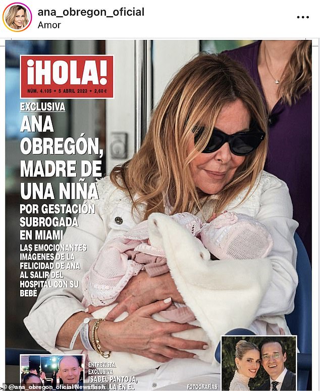 Ana bestätigte, dass sie im Alter von 68 Jahren erneut Mutter geworden ist. Die Geburt ihrer Tochter schaffte es auf das Cover des Hola-Magazins