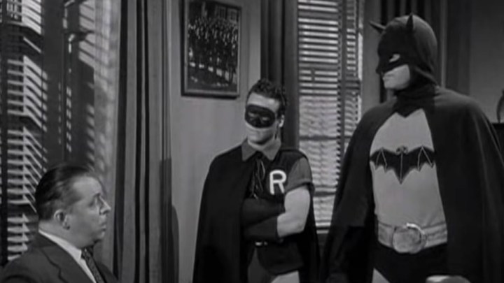 Charles C. Wilson, Johnny Duncan, and Robert Lowery in Batman and Robin.
