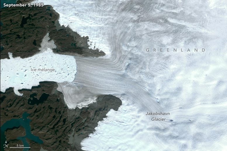 Jakobshavn-Isbrae-Gletscher in Grönland