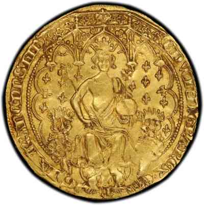 Eine seltene goldene Doppelleopardenmünze